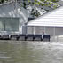 Photo of a flood in a neighborhood.