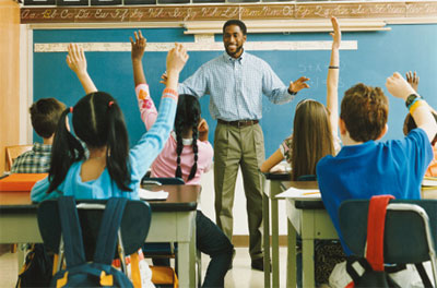 teacher teaching a class