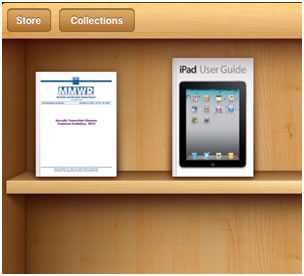 iBooks book shelf