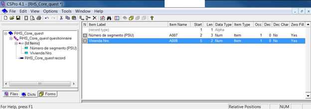 Configuración  de Variables A007 y A008