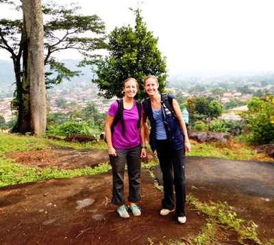 Guinea infection control team members Heidi and Lindsey spent five weeks conducting trainings for front line health care workers in N'Zerekore and Macenta (pictured).