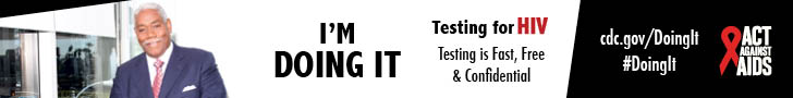 	A man standing in front of a window with his hands folded. I’m Doing It. Testing for HIV. Testing is Fast, Free & Confidential. cdc.gov/DoingIt #DoingIt Act Against AIDS 