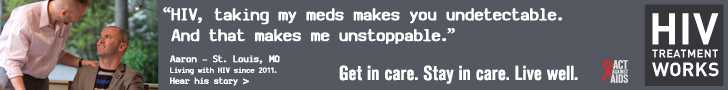 CDC Campaign banner of Aaron, a person CDC Campaign banner of Aaron, a person living with HIV since 2011 from St. Louis, Missouri: HIV Treatment Works. Get in Care. Stay in Care. Live Well. Hear his story at  cdc.gov/HIVTreatmentWorks. undetectable. And that makes me unstoppable, says Aaron of St. Louis, Missouri. HIV Treatment Works. Get in Care. Stay in Care. Live Well. Hear his story at  cdc.gov/HIVTreatmentWorks.