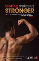 Testing Makes Us Stronger poster - arm flex