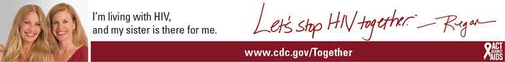 Let's Stop HIV Together Horizontal Web Banner of Regan (Left) and Her Sister. www.cdc.gov/actagainstaids