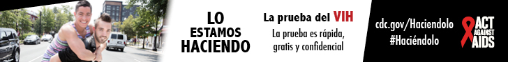Dos hombres jóvenes cruzando la calle, uno esta subido sobre el otro. Lo estoy hacienda. La prueba es rápida, gratis, y confidencial. cdc.gov/Haciendolo #Haciéndolo Act Against AIDS