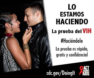 Lo estamos haciendo. La prueba del VIH. La prueba es rápida, gratis y confidencial. cdc.gov/Haciendolo #Haciéndolo HHS, CDC, Actúa contra el SIDA
