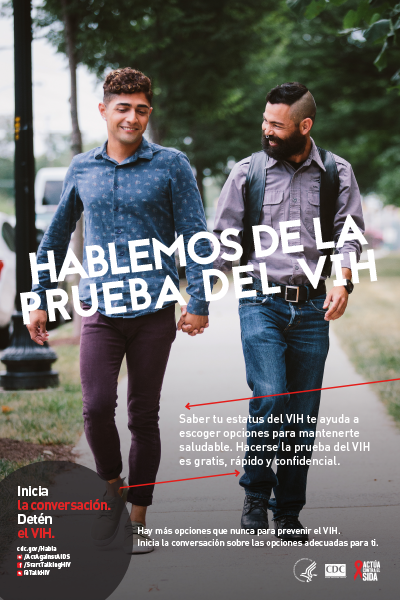 afiche: hablamos de la prueba del vih