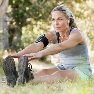 woman stretching