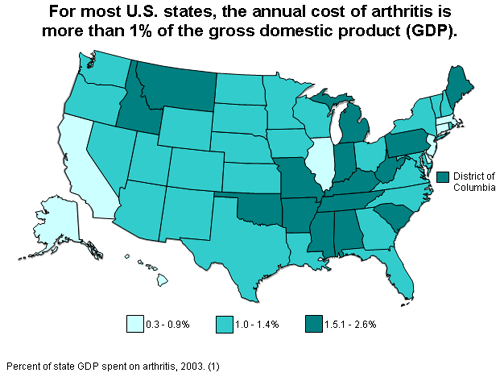 Map showing state specific gross domestic product