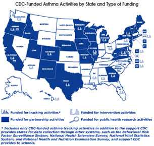 Asthma Control Program Activities Map