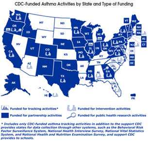 Asthma Control Program Activities Map