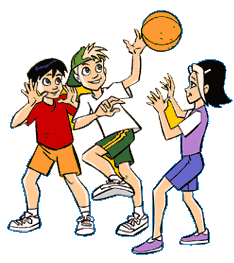 kids playing basketball