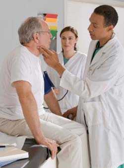 doctors examining a patient