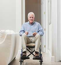 elderly man in wheelchair