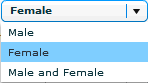 Gender Drop-Down List