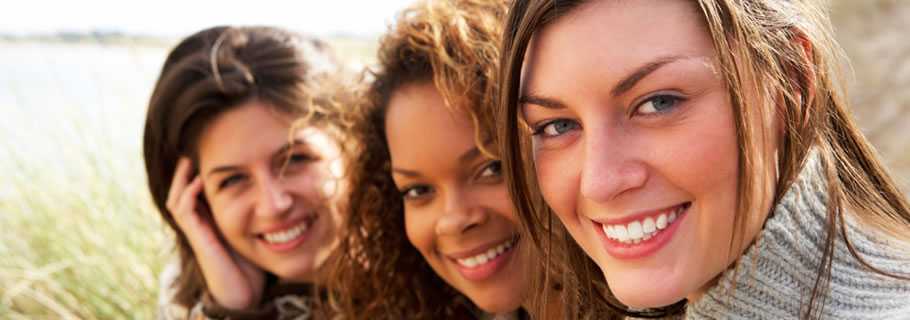 Photo of three young women