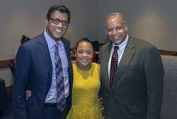 Keynote speaker Atul Gawande, Lisa Richardson, CDC, and Otis Brawley, American Cancer Society