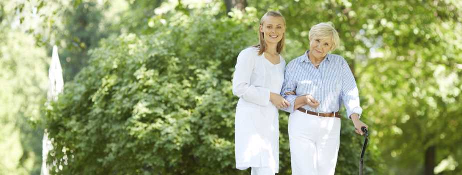 Photo of two women outdoors