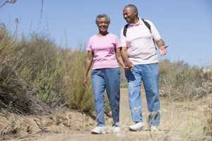 Photo of a couple hiking