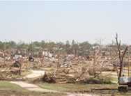 	A neighborhood destroyed by a tornado