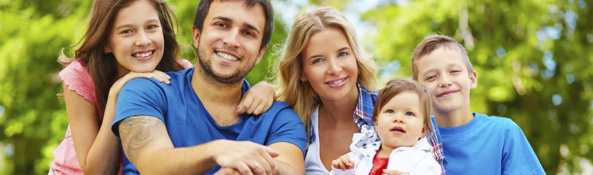 Photo of a family in a park