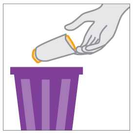 Throw away used female condom in trash.