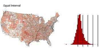 Example of an equal interval map.