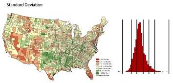 Example of a standard deviation map.