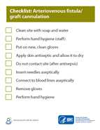 Arteriovenous Fistula & Graft Cannulation Checklist