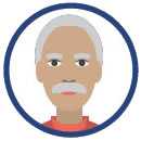 gray hair man clipart