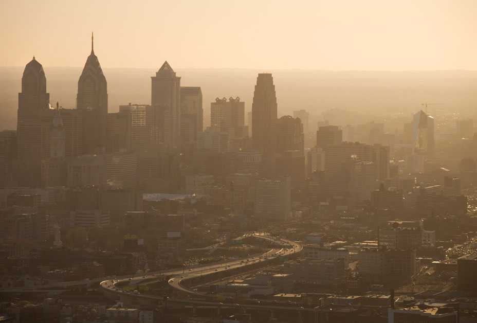 Smog over a city