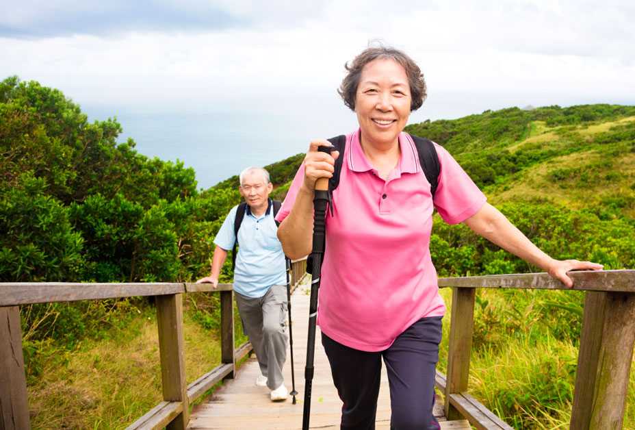 Woman hiking