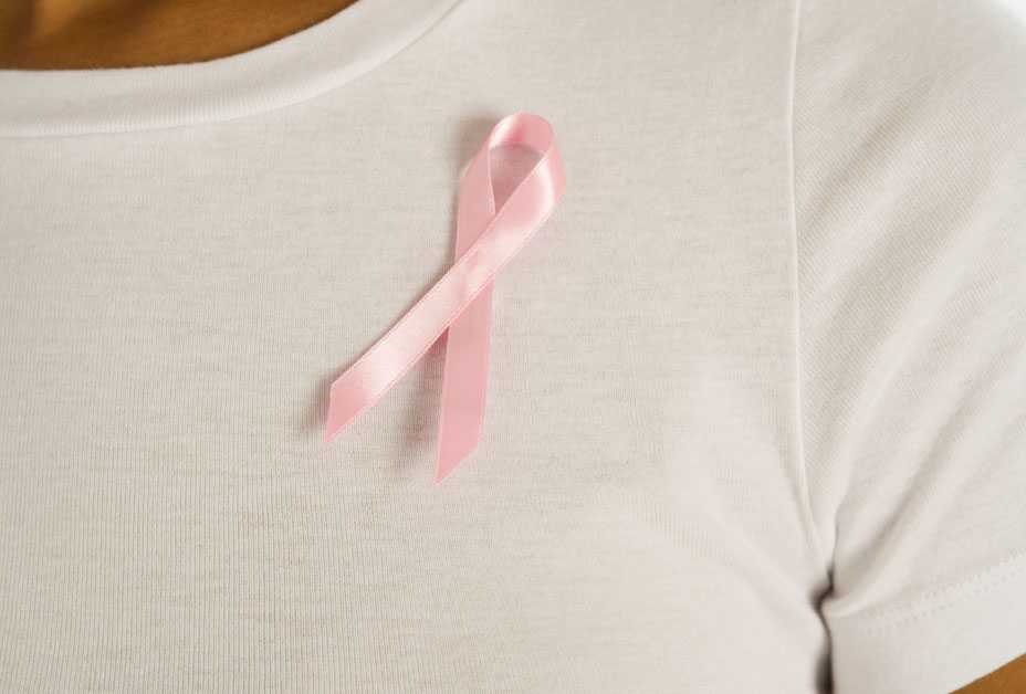 Pink breast cancer ribbon