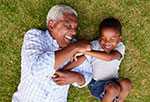 Girl with grandfather