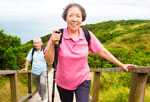 Mature couple hiking