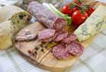 Cold cuts on cutting board