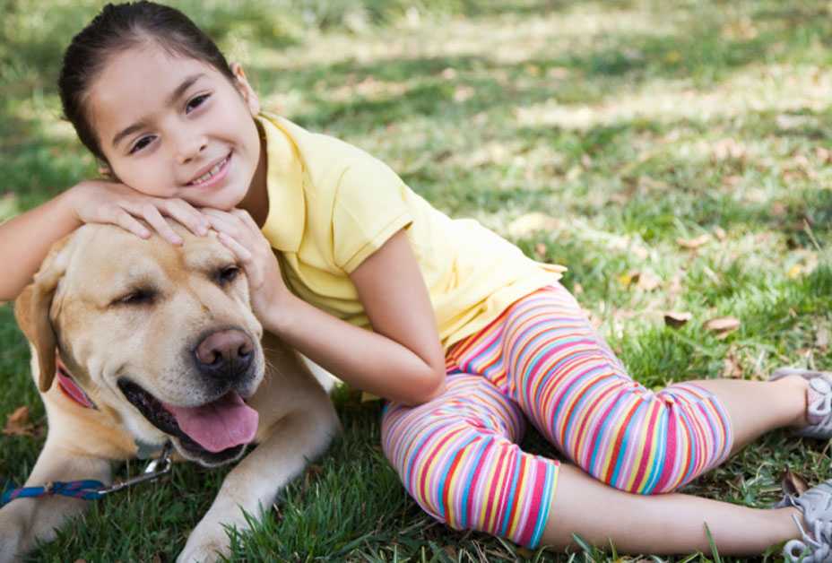 Girl with dog