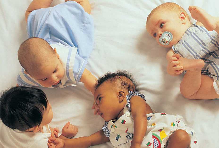 Babies playing in a circle