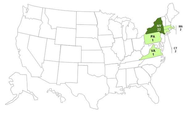 Case Count Map: Persons infected with the outbreak strain of E. coli O157:H7, by state