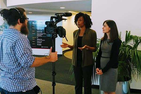 ABC Nightline News interviews EIS officers, Tolulope Adebanjo and Catherine Bozio