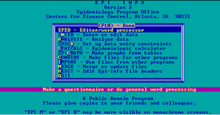 Epi Info™ Version 3 Screen Shot - Main Menu
