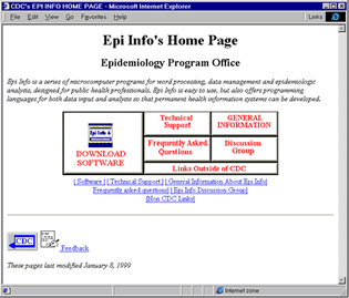 First Epi Info™ Website