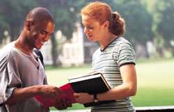 students on a campus