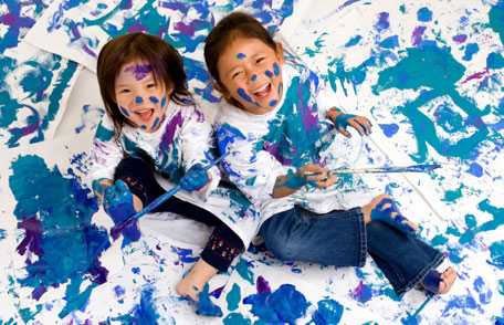 Children painting