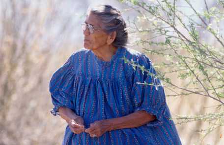 Mature woman going for walk