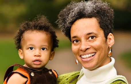 Grandmother and grandson