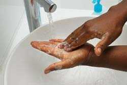 Washing hands