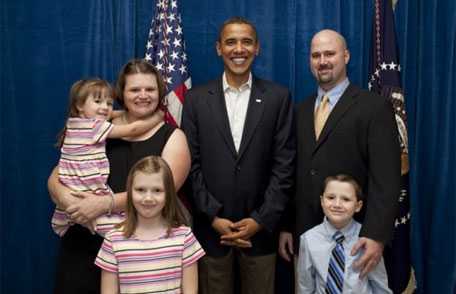 Wilkes family with President Obama