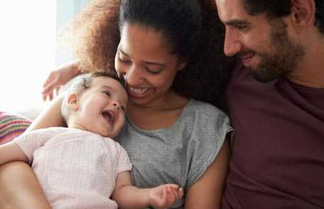 Couple with baby